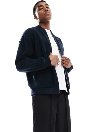 ASOS Chaqueta estilo camisa de felpa con cremallera de