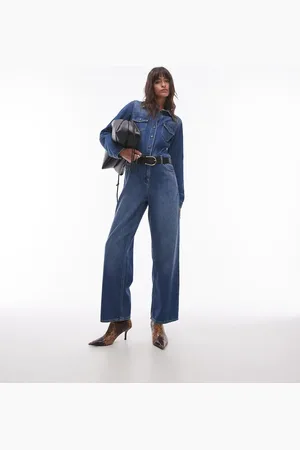 Topshop Mono vaquero largo de corte slim de
