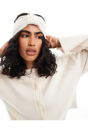 ASOS Diadema invernal con diseño de lazo de punto de mezcla de lana de
