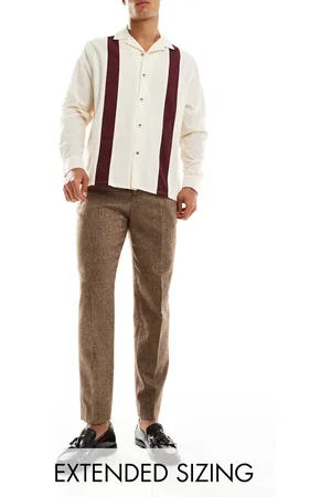 ASOS Pantalones de vestir de corte tapered de mezcla de lana de