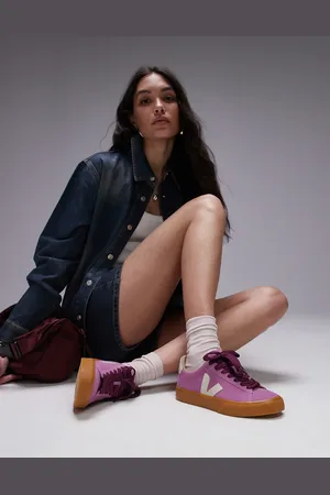 Veja Zapatillas de deporte rosas llamativas de ante Campo de