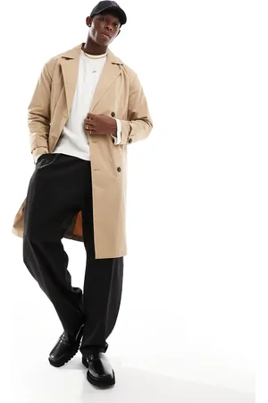 Only & Sons Gabardina beis con sisas caídas de -Beis neutro