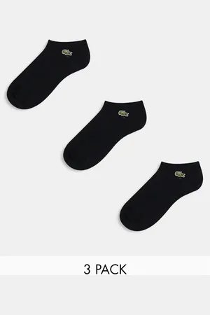 Lacoste Pack de 3 pares de calcetines negros de