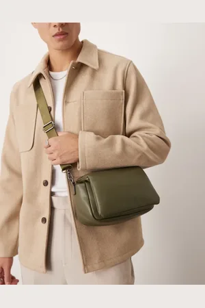 ASOS Bandolera acolchada de cuero sintético de -Verde
