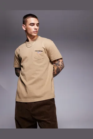 Ralph Lauren Camiseta color tostado con logo en el bolsillo de la colección cápsula Sport de -Marrón