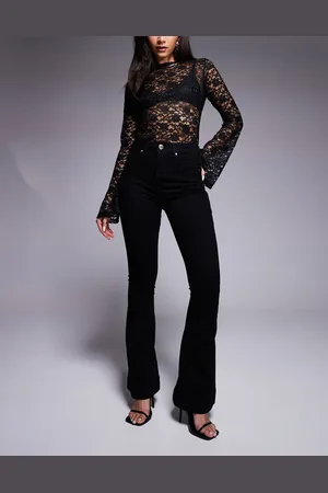 River Island Vaqueros de campana negros de