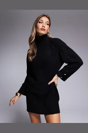 River Island Vestido corto estilo jersey con cuello vuelto de