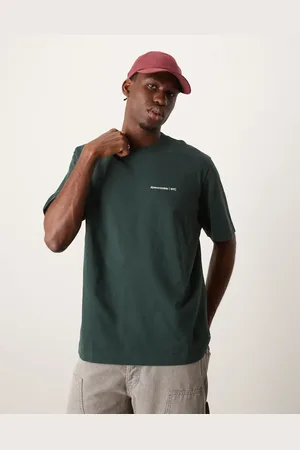 Abercrombie & Fitch Camiseta extragrande con logo flocado premium Timeless de