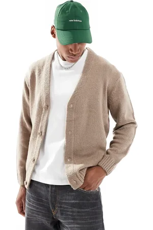 Only & Sons Cárdigan color topo con sisas caídas de punto de -Beis neutro