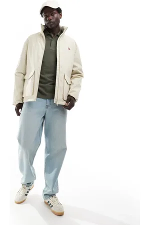 Fred Perry Chaqueta claro de estilo deportivo con bolsillos de parche de - neutro
