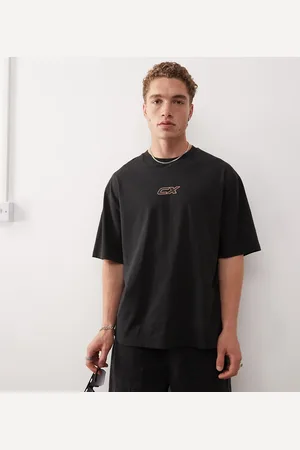 COLLUSION Camiseta negra con estampado del logo de