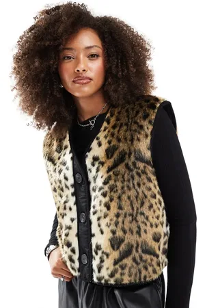 ASOS Chaleco con estampado de de piel sintética de -Multicolor