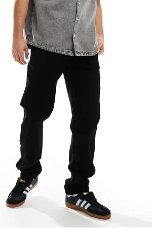 Farah Pantalones chinos negros de corte estándar de pana Norwood de