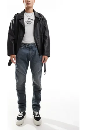 G-Star Vaqueros azules de corte slim y estilo motero con lavado envejecido y diseño tridimensional de