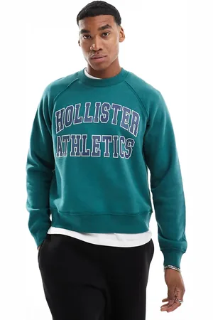 Hollister Sudadera corta de corte cuadrado con logo de