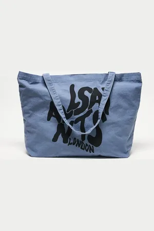 AllSaints Bolso tote azul con logo Orlando de