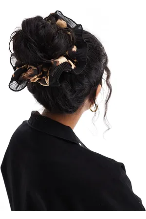 ASOS Coletero con estampado de leopardo y ribete de volante en contraste de