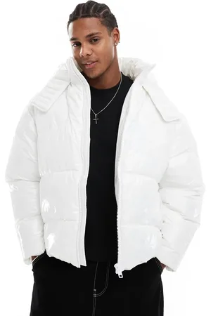 ASOS Chaqueta de plumas blanca ultrabrillante de