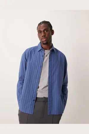 New Look Camisa a rayas finas extragrande de