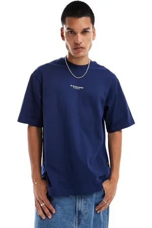 G-Star Camiseta oscuro extragrande con logo estampado en la parte central del pecho de