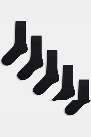 New Look Pack de 5 pares de calcetines negros lisos de