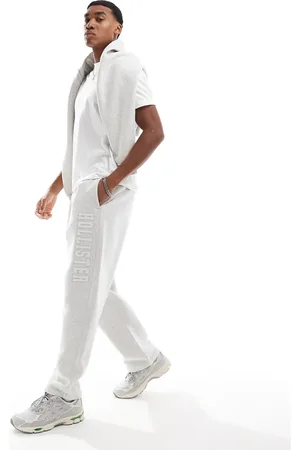 Hollister Joggers grises de pernera recta holgada con detalle de motivo de (parte de un conjunto)