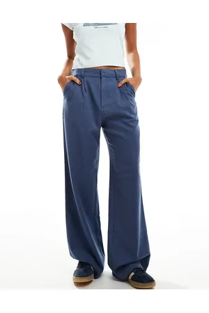 Hollister Pantalones de sastre de pernera ancha y talle muy alto de
