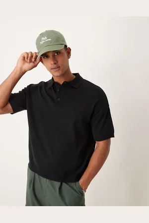ASOS Polo de corte cuadrado holgado de punto de -Verde
