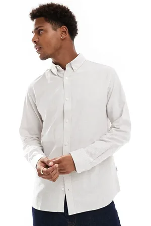 JJ Camisa Oxford a rayas beis de -Beis neutro