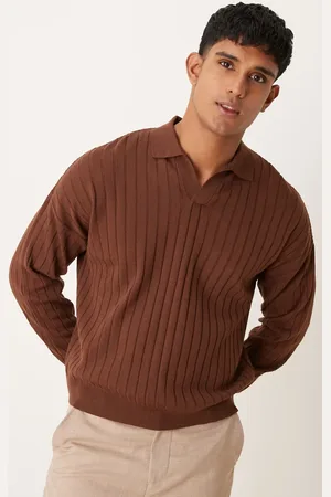 ASOS Polo de manga larga de corte cuadrado holgado con muesca en el cuello de canalé de