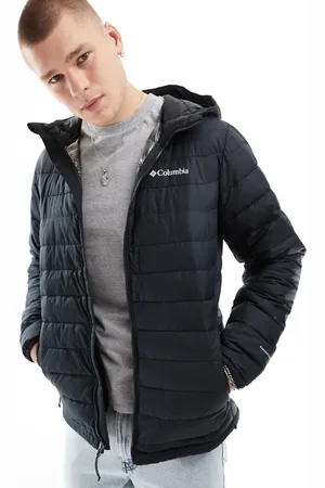 Columbia Chaqueta negra con capucha Powder Lite II de
