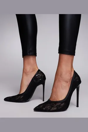 Simmi London Zapatos de salón negros de encaje Akila de SIMMI London