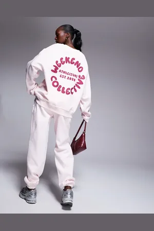 ASOS Sudadera con costuras y estampado gráfico circular abombado de Weekend Collective (parte de un conjunto)