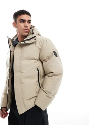 JACK & JONES Chaqueta acolchada beis extragrande ligera de Premium-Beis neutro