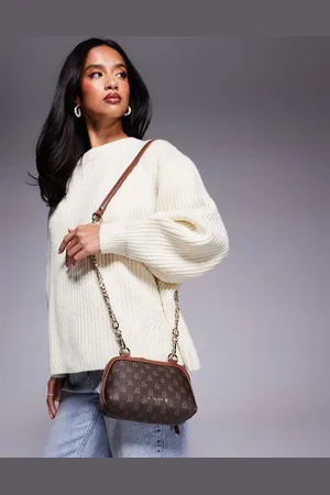 Steve Madden Bolso de hombro marrón con monograma Bmarlie de