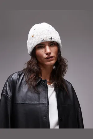 Topshop Gorro jaspeado de canalé Henry de