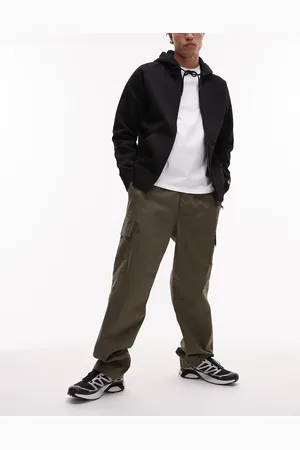 Calvin Klein Pantalones marrones cargo de pernera recta de -Marrón