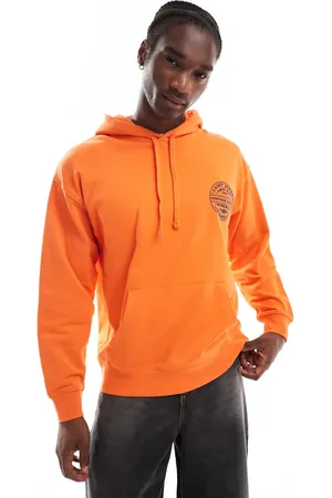 Wrangler Sudadera extragrande de estilo worker vintage con capucha y logo circular Casey Jones de