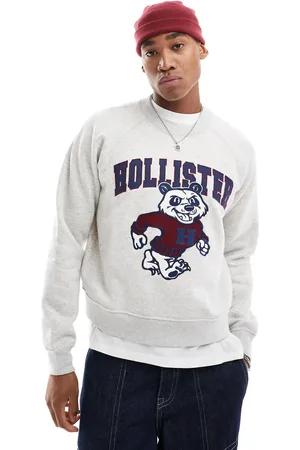 Hollister Top corto de corte cuadrado con logo estampado de tejido de sudadera de