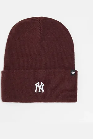 47 Brand Gorro burdeos con logo pequeño de los New York Yankees de