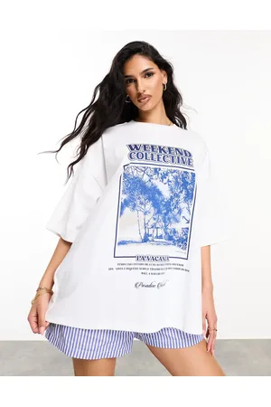 ASOS Camiseta extragrande con estampado gráfico "La Vacanza" de Weekend Collective