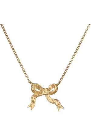 Elli Collar con colgante de lazo de plata de ley 925 chapado en oro para mujer Basic Trend de