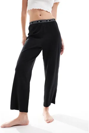 Lacoste Pantalones de pijama negros con logo de