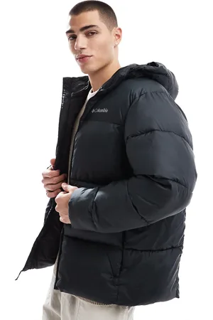 Columbia Chaqueta negra con capucha Puffect II de