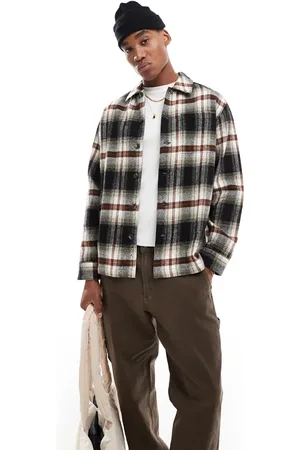 French Connection Chaqueta a cuadros marrones estilo camisa de French Connection-Multicolor