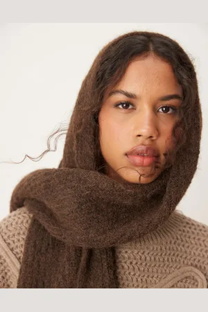 ASOS Bufanda chocolate de punto de mezcla de lana de