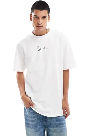 Karl Kani Camiseta blanca con logo de la marca de