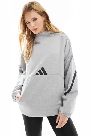 adidas Sudadera gris con capucha premium Z.N.E. de adidas
