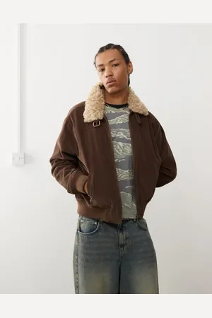 Reclaimed Chaquetas bomber estilo aviador de pana de