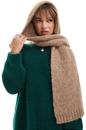 ASOS Bufanda color de punto de mezcla de lana de -Azul